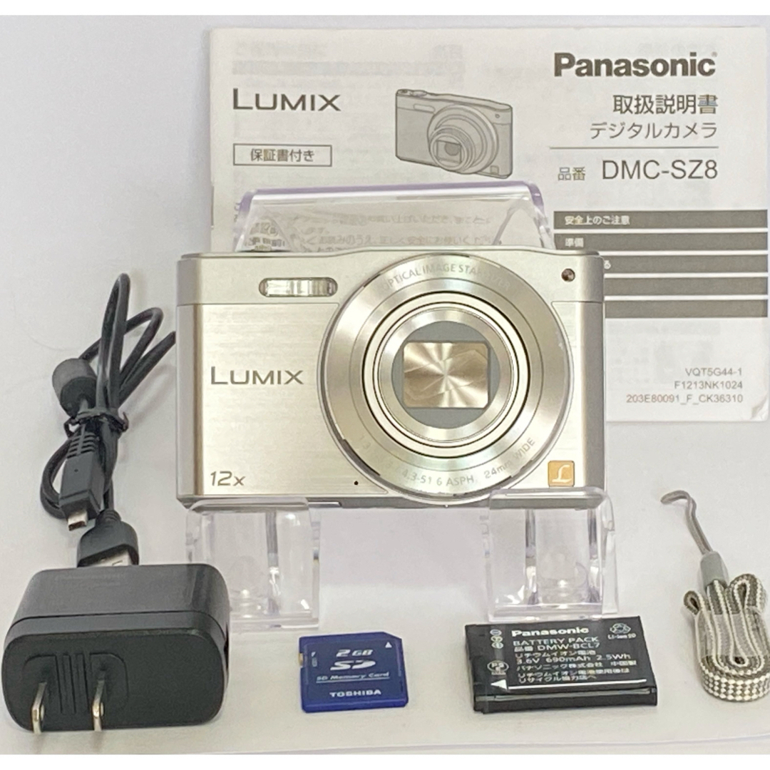 Panasonic(パナソニック)のLUMIX DMC-SZ8 パナソニック　デジカメ　Wi-Fi機能　SDカード スマホ/家電/カメラのカメラ(コンパクトデジタルカメラ)の商品写真