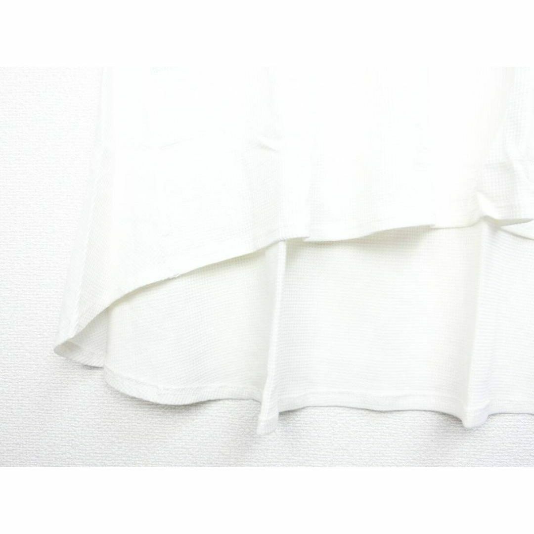 未使用 LARU ワッフル生地 半袖チュニックシャツ 4L-5Lサイズ ホワイト レディースのトップス(Tシャツ(半袖/袖なし))の商品写真