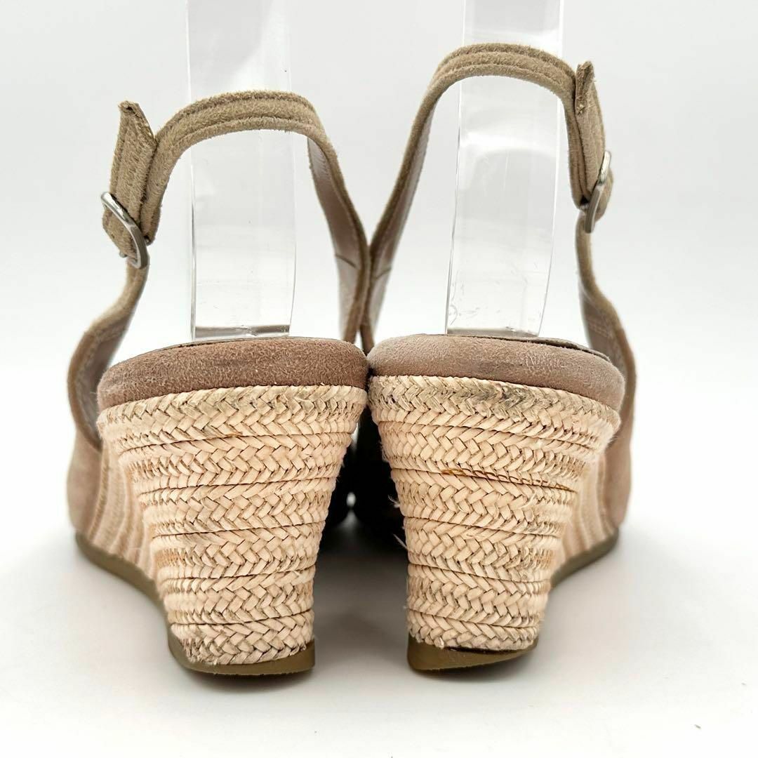 GINZA Kanematsu(ギンザカネマツ)の銀座かねまつ サンダル ウェッジソール スエード バックストラップ ブラウン レディースの靴/シューズ(サンダル)の商品写真