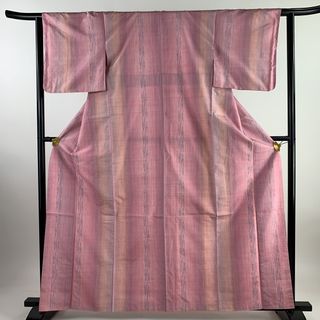 紬 身丈163cm 裄丈62cm 正絹 名品 【中古】(着物)