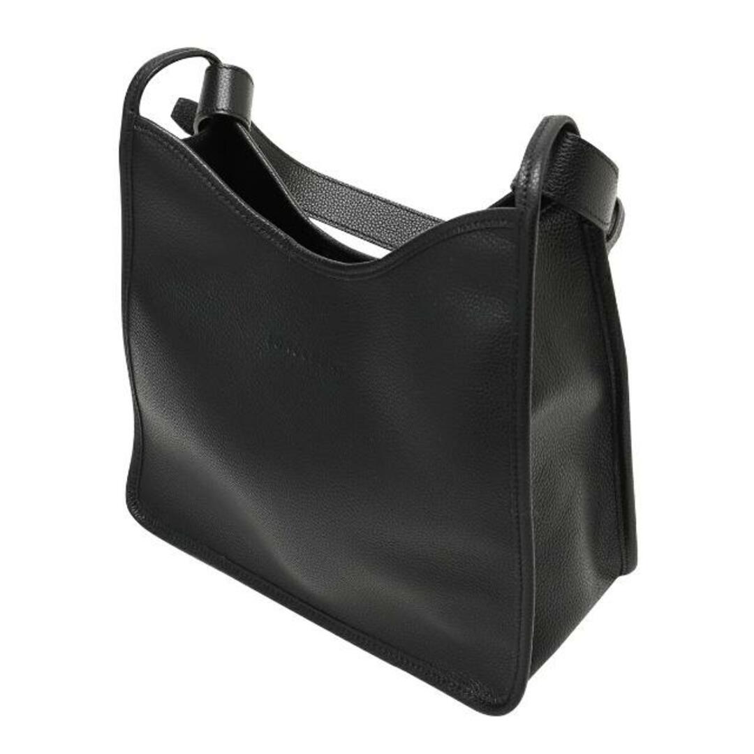 LONGCHAMP(ロンシャン)の新品 ロンシャン LONGCHAMP ショルダーバッグ ル フローネ ホーボーバッグ Mサイズ ブラック レディースのバッグ(ショルダーバッグ)の商品写真