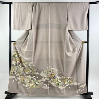 色留袖 身丈161cm 裄丈65.5cm 正絹 名品 【中古】(着物)