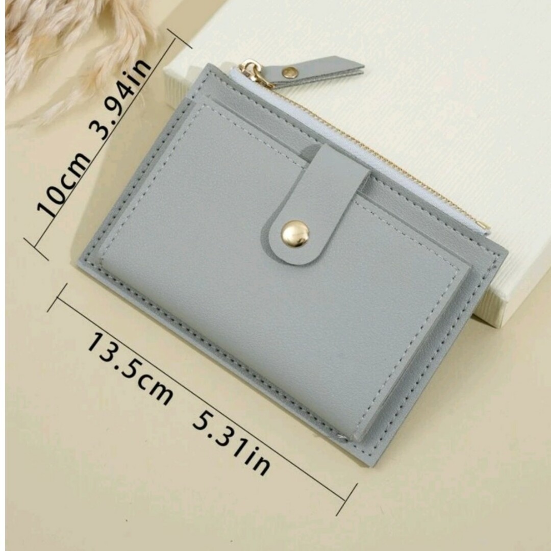 二つ折りカードケース 小銭入れ  二つ折り財布  ミニ財布　財布　ブラック レディースのファッション小物(コインケース)の商品写真