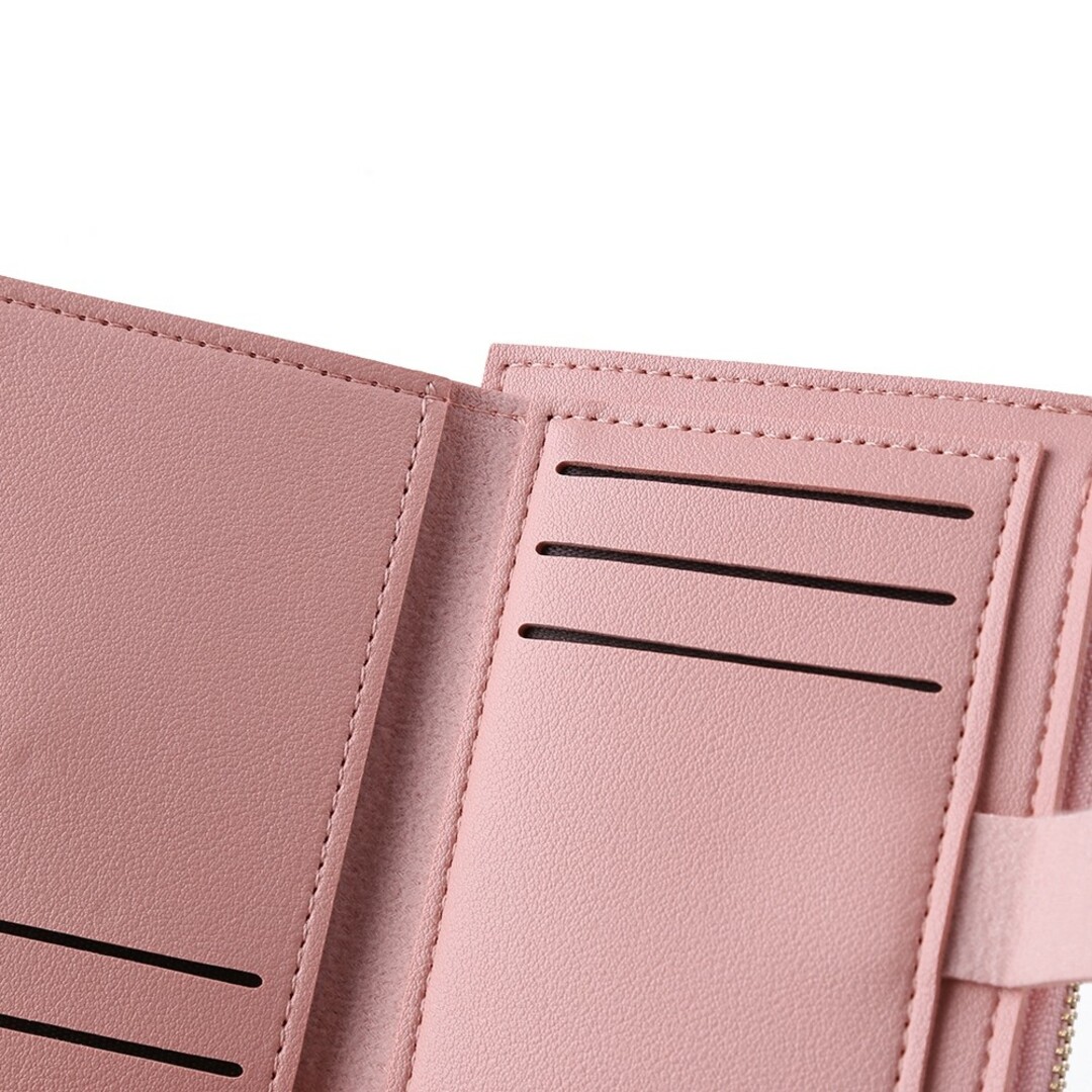 二つ折りカードケース 小銭入れ  二つ折り財布  ミニ財布　財布　ブラック レディースのファッション小物(コインケース)の商品写真