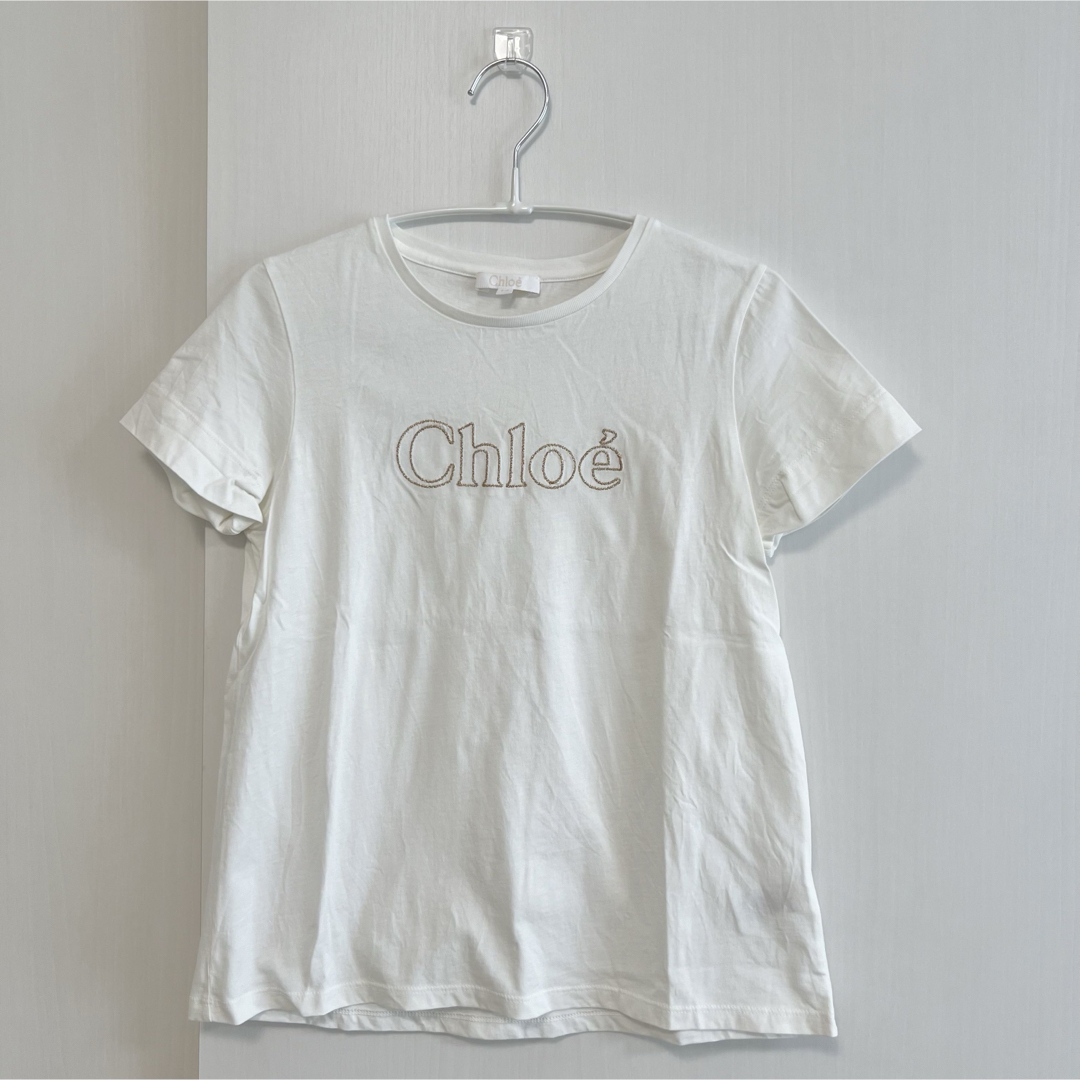 Chloe(クロエ)のタグ有 Chloe クロエ Tシャツ ロゴ ラメ カットソー 半袖 メンズのトップス(Tシャツ/カットソー(半袖/袖なし))の商品写真