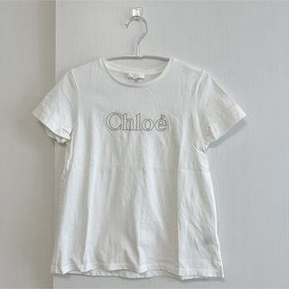 Chloe - タグ有 Chloe クロエ Tシャツ ロゴ ラメ カットソー 半袖