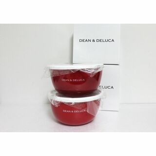 ディーンアンドデルーカ(DEAN & DELUCA)の2個セット 新品 DEAN & DELUCA ホーロー ボウル 18cm レッド(容器)
