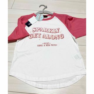 新品 キッズ 女の子 ラグラン袖 半袖 Tシャツ トップス 綿100% 140(Tシャツ/カットソー)