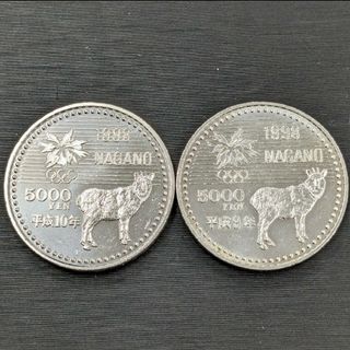 MG⑤ 記念硬貨 長野オリンピック  5,000円 2枚セット(貨幣)