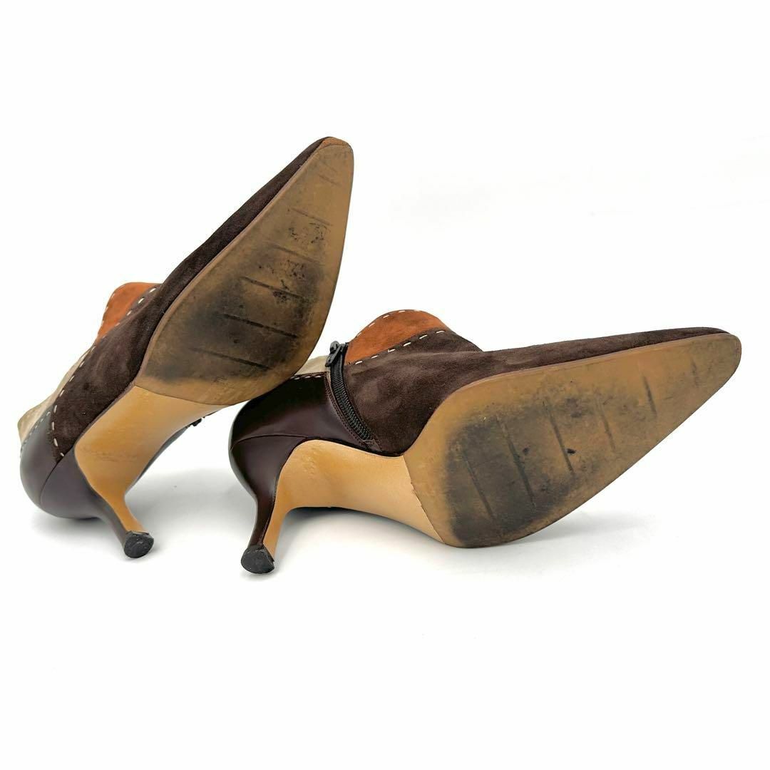 Ferragamo(フェラガモ)のFerragamo フェラガモ ショートブーツ スエード サイドジップ 25㎝ レディースの靴/シューズ(ブーツ)の商品写真