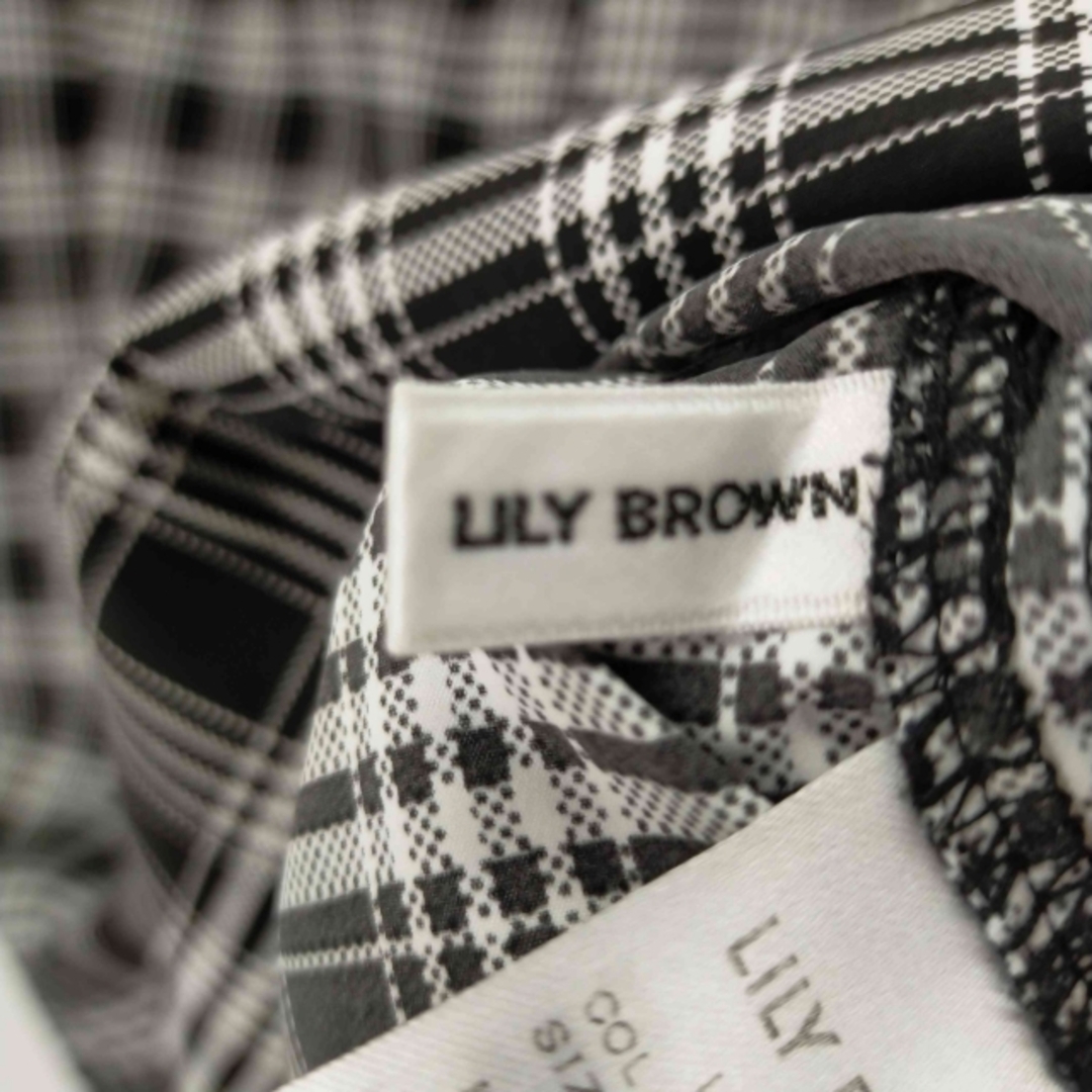 Lily Brown(リリーブラウン)のLily Brown(リリーブラウン) チェック長袖シャツブラウス レディース レディースのトップス(シャツ/ブラウス(長袖/七分))の商品写真