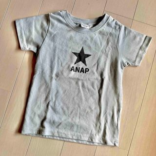 アナップキッズ(ANAP Kids)のANAPキッズ ロゴTシャツ S 105-115 ダスティブルー 男の子(Tシャツ/カットソー)