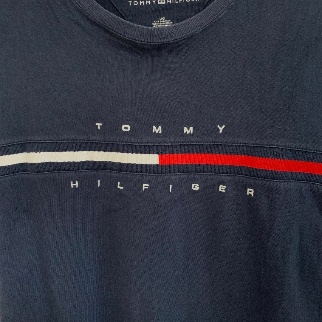 TOMMY HILFIGER(トミーヒルフィガー)のトミーヒルフィガー ロゴTシャツ ユニセックス L ネイビー □ メンズのトップス(Tシャツ/カットソー(半袖/袖なし))の商品写真