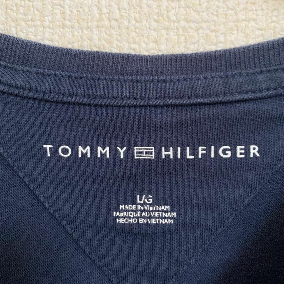 TOMMY HILFIGER(トミーヒルフィガー)のトミーヒルフィガー ロゴTシャツ ユニセックス L ネイビー □ メンズのトップス(Tシャツ/カットソー(半袖/袖なし))の商品写真