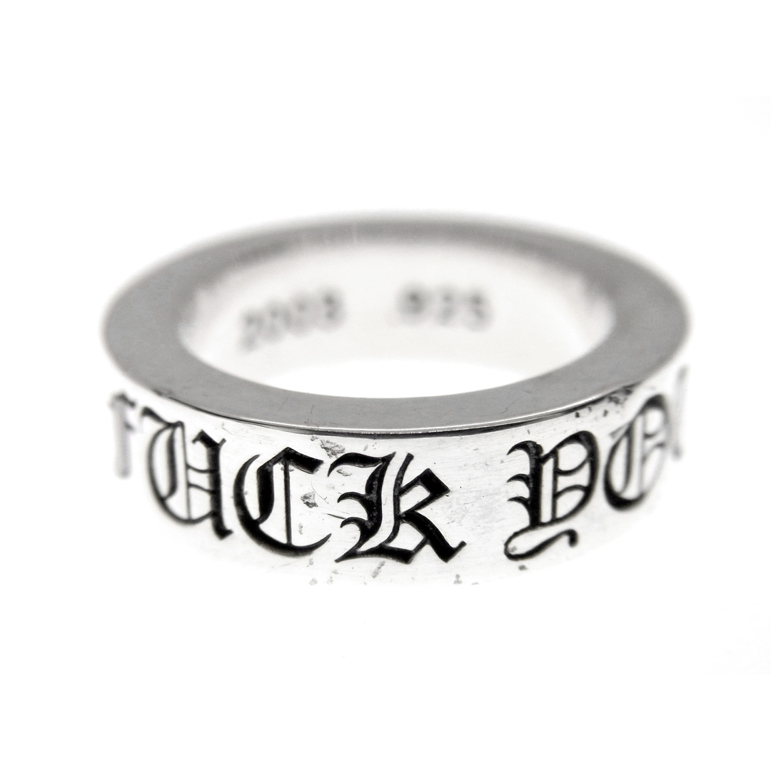 Chrome Hearts(クロムハーツ)のクロムハーツ CHROME HEARTS ■ 【 6mm SPACER FUCK YOU 】 6mm スペーサー ファックユー シルバー リング 33395 メンズのアクセサリー(リング(指輪))の商品写真