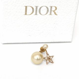 クリスチャンディオール(Christian Dior)のディオール ピアス 片耳 アクセサリー パール スター ラインストーン ゴールド(ピアス)