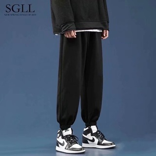 【即購入歓迎】ジョガーパンツ スウェット XL ストリート 黒 裾リブ 韓国(ワークパンツ/カーゴパンツ)