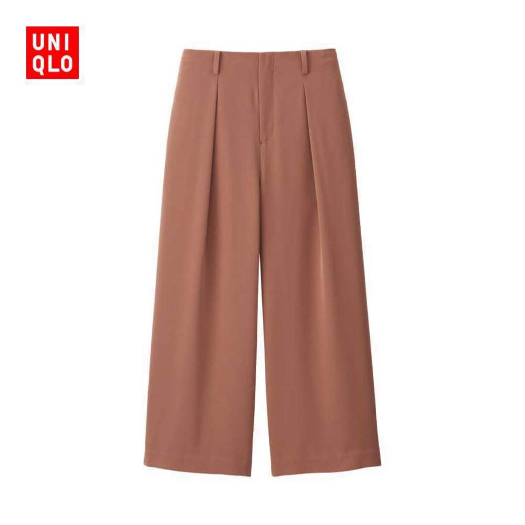 UNIQLO(ユニクロ)の【UNIQLO ユニクロ】ドレープワイドアンクルパンツ　M レディースのパンツ(カジュアルパンツ)の商品写真