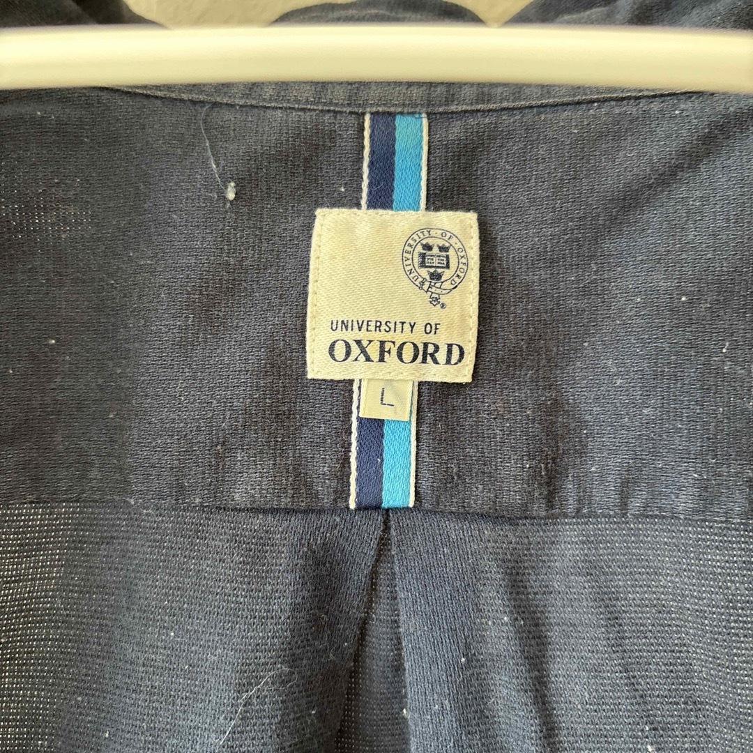 UNIVERSITY OF OXFORD 紺色シャツ　長袖　メンズ　サイズL  メンズのトップス(シャツ)の商品写真