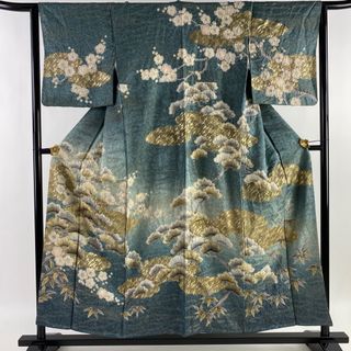 訪問着 身丈154cm 裄丈63.5cm 正絹 美品 逸品 【中古】(着物)