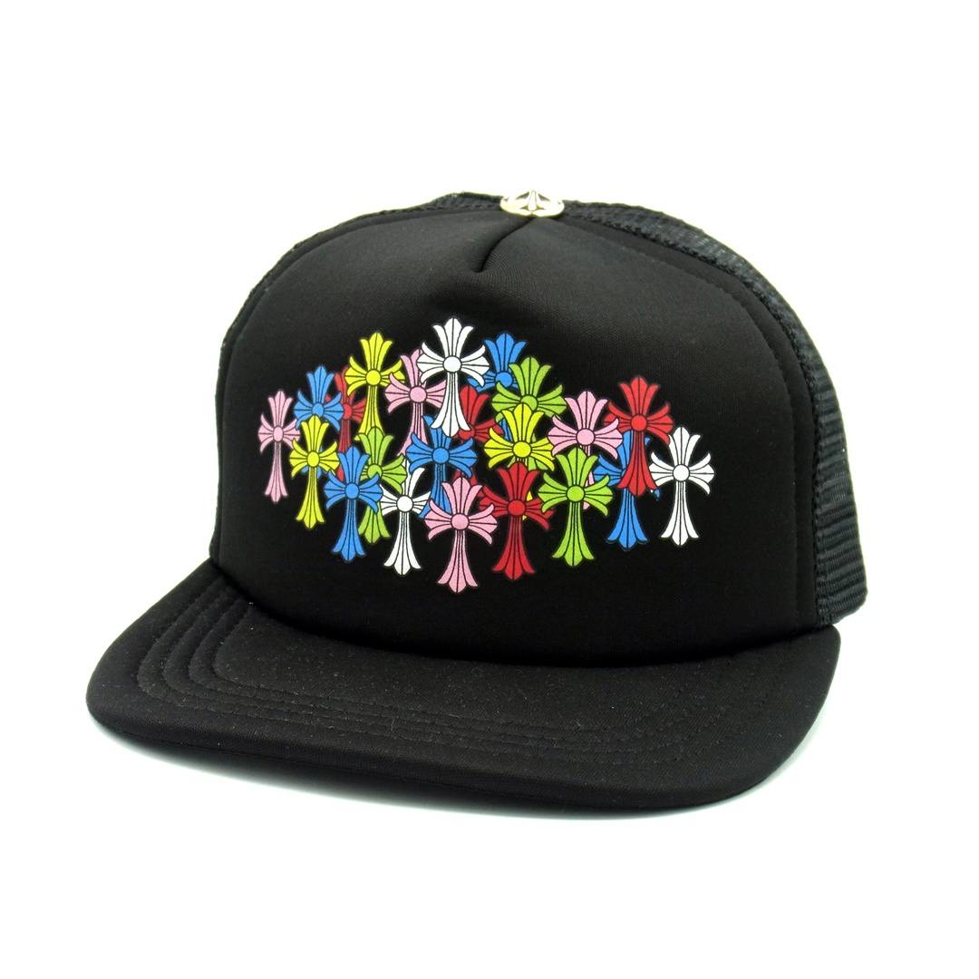 Chrome Hearts(クロムハーツ)のクロムハーツ CHROME HEARTS ■ 【 MLTCOL CEM TRUCKER CAP 】 マルチカラー セメタリー クロス トラッカー キャップ 33398 メンズの帽子(キャップ)の商品写真