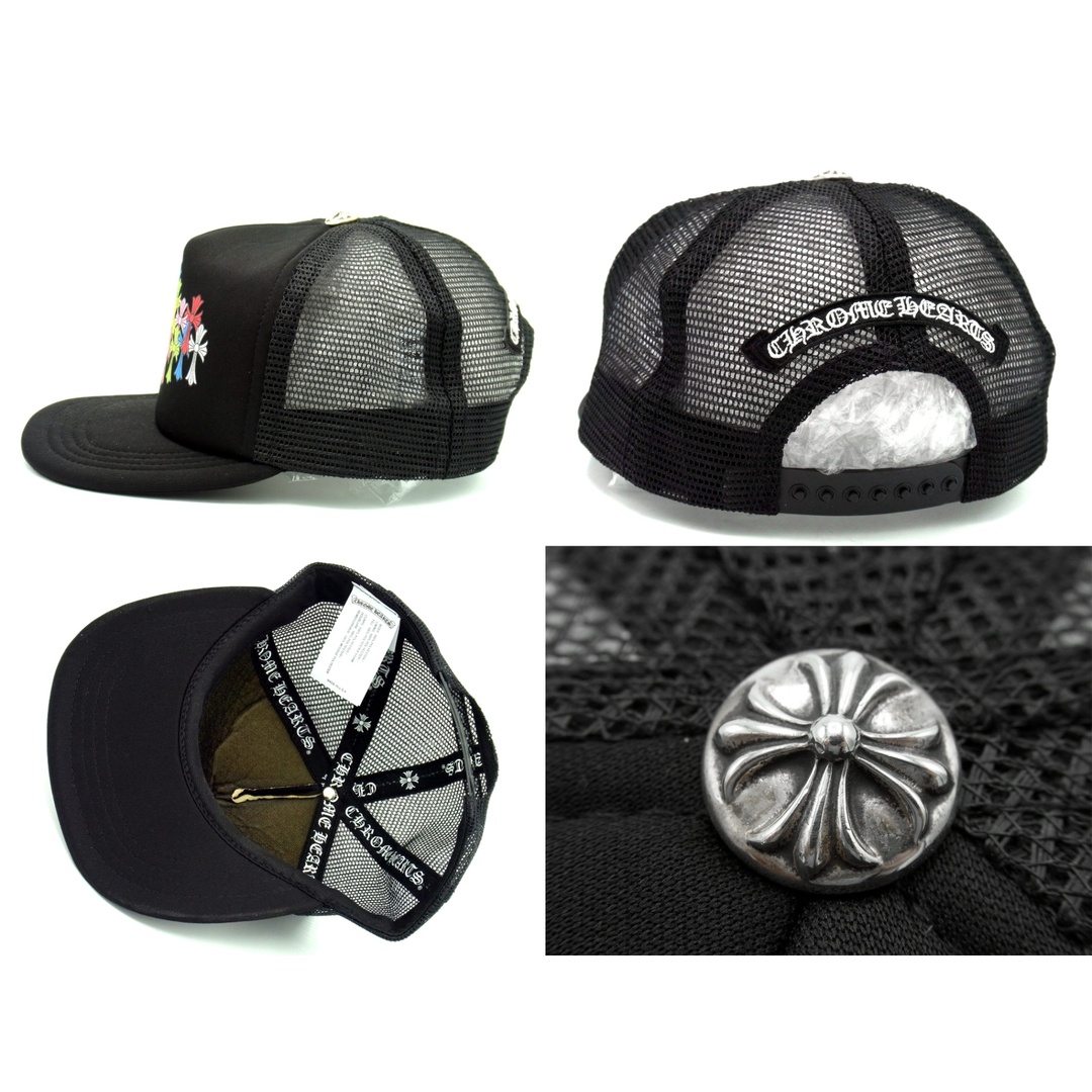 Chrome Hearts(クロムハーツ)のクロムハーツ CHROME HEARTS ■ 【 MLTCOL CEM TRUCKER CAP 】 マルチカラー セメタリー クロス トラッカー キャップ 33398 メンズの帽子(キャップ)の商品写真