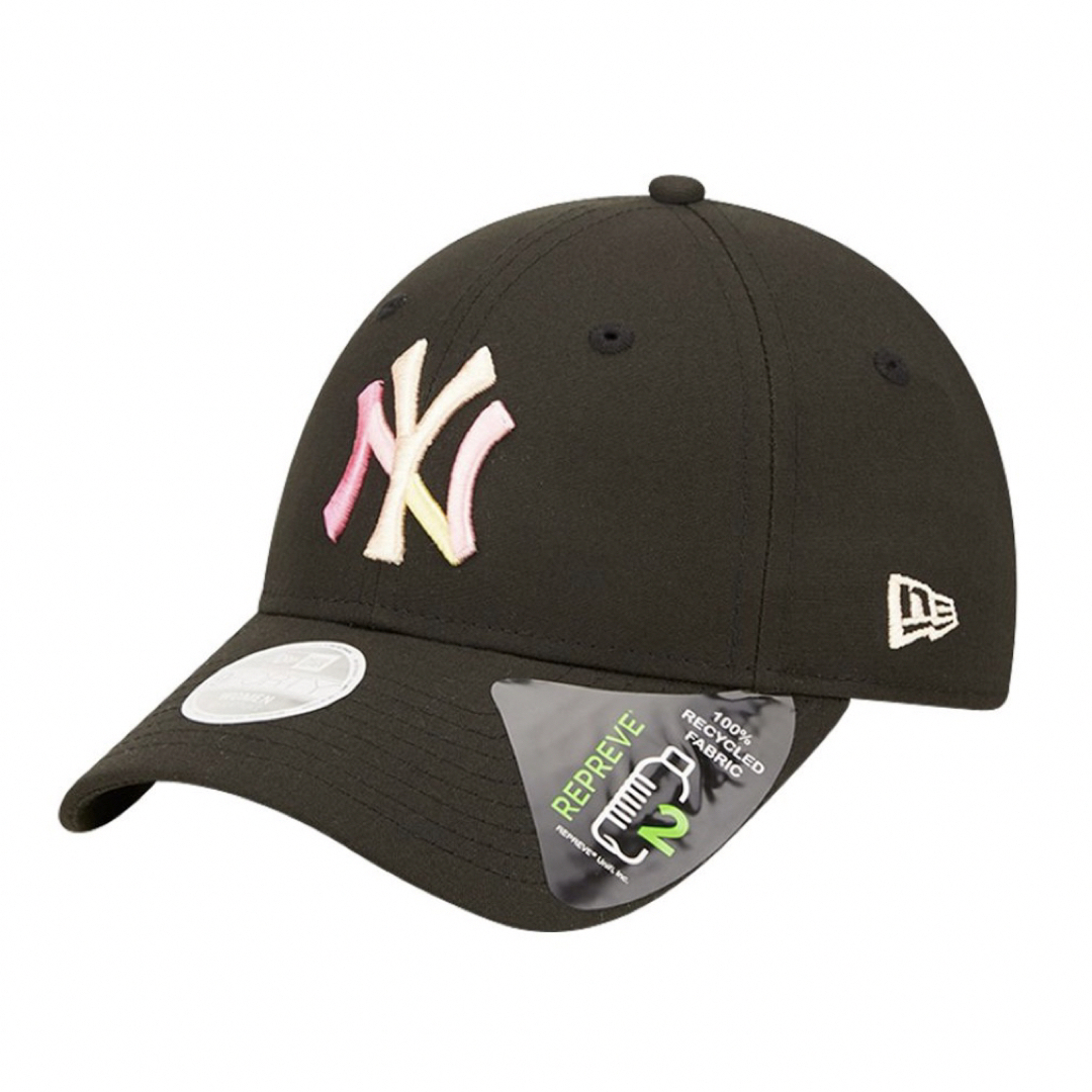 NEW ERA(ニューエラー)のニューエラ キャップ 帽子 ハット レディース ヤンキース ブラック ピンク レディースの帽子(キャップ)の商品写真