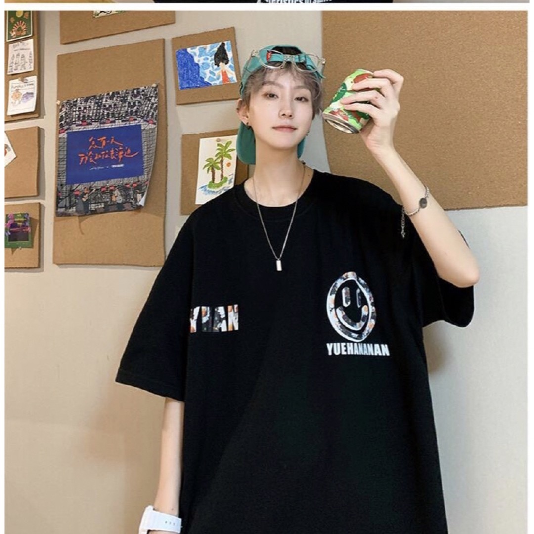 JUAS029メンズ tシャツ ティーシャツ 韓国風 五分丈袖 丸首大きいサイズ メンズのトップス(Tシャツ/カットソー(半袖/袖なし))の商品写真