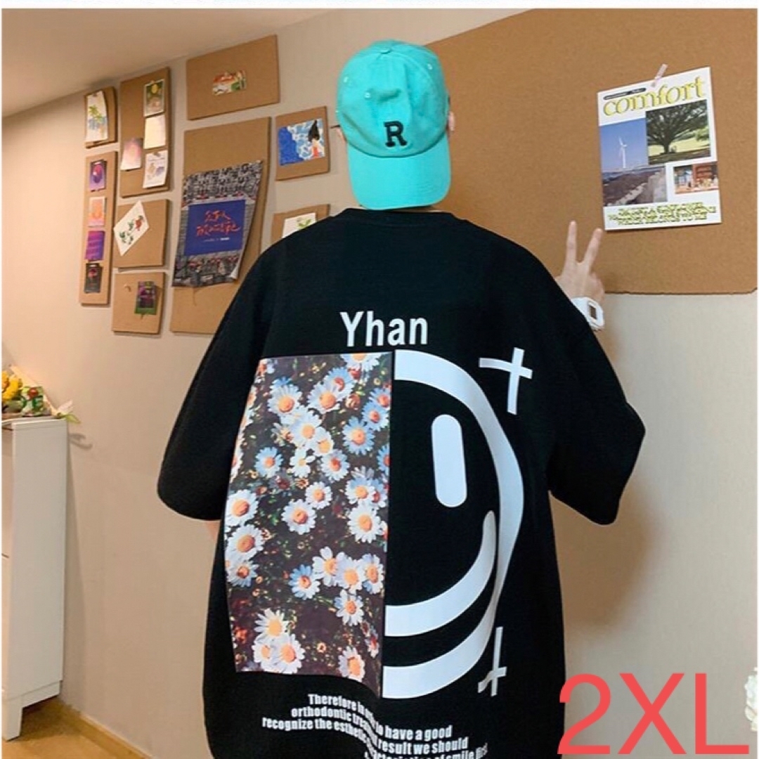 JUAS029メンズ tシャツ ティーシャツ 韓国風 五分丈袖 丸首大きいサイズ メンズのトップス(Tシャツ/カットソー(半袖/袖なし))の商品写真