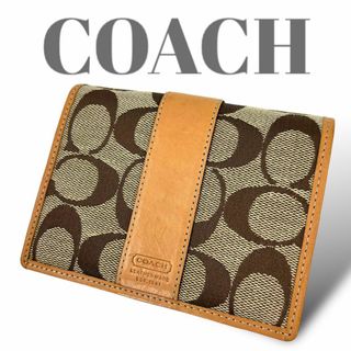 コーチ(COACH)のコーチ　シグネチャー　2つ折り財布　キャンバス　レザー(財布)