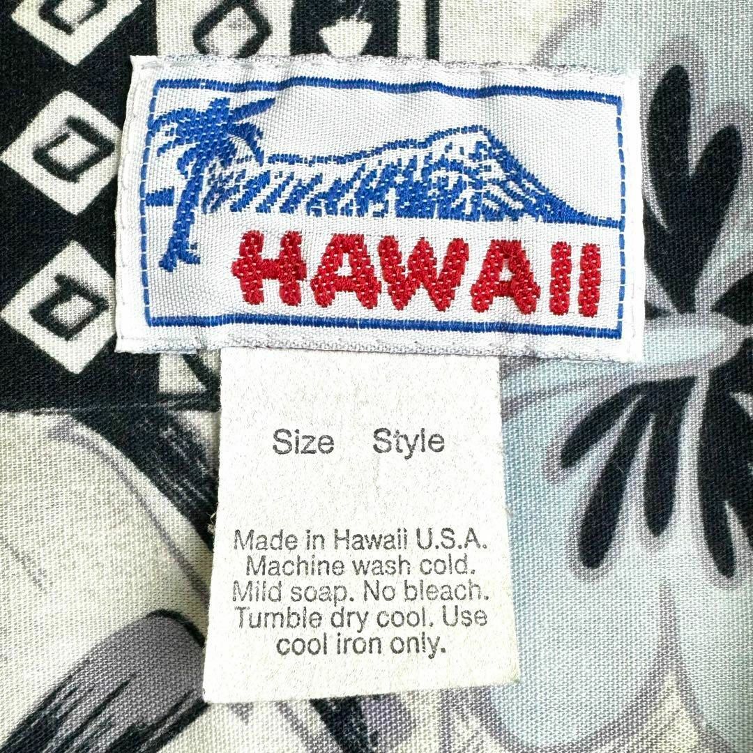 VINTAGE(ヴィンテージ)の美品 ハワイ製 USA製 HAWAII アロハシャツ 開襟 ボタニカル 2XL メンズのトップス(シャツ)の商品写真