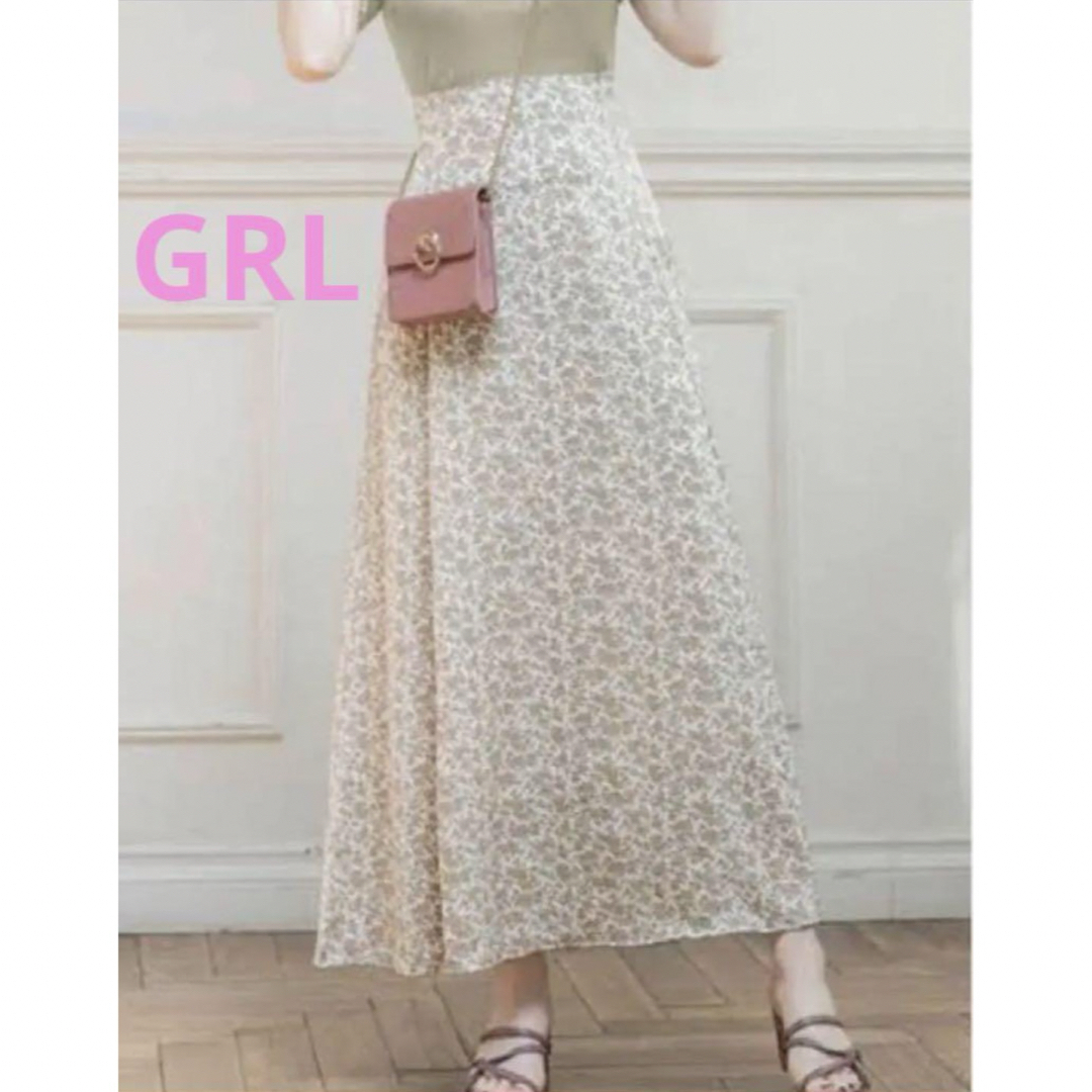 GRL(グレイル)のGRL 花フレアスカート レディースのスカート(ロングスカート)の商品写真