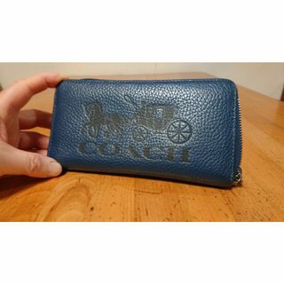 COACH 長財布 あお