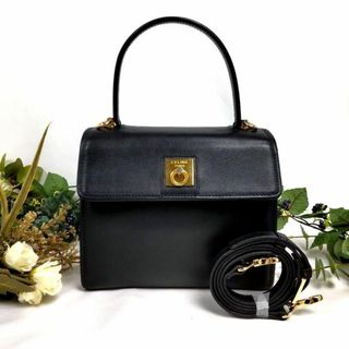 セリーヌ(celine)の★クリーニング済み★セリーヌ ハンドバッグ　ブラック　ヴィンテージ(ハンドバッグ)