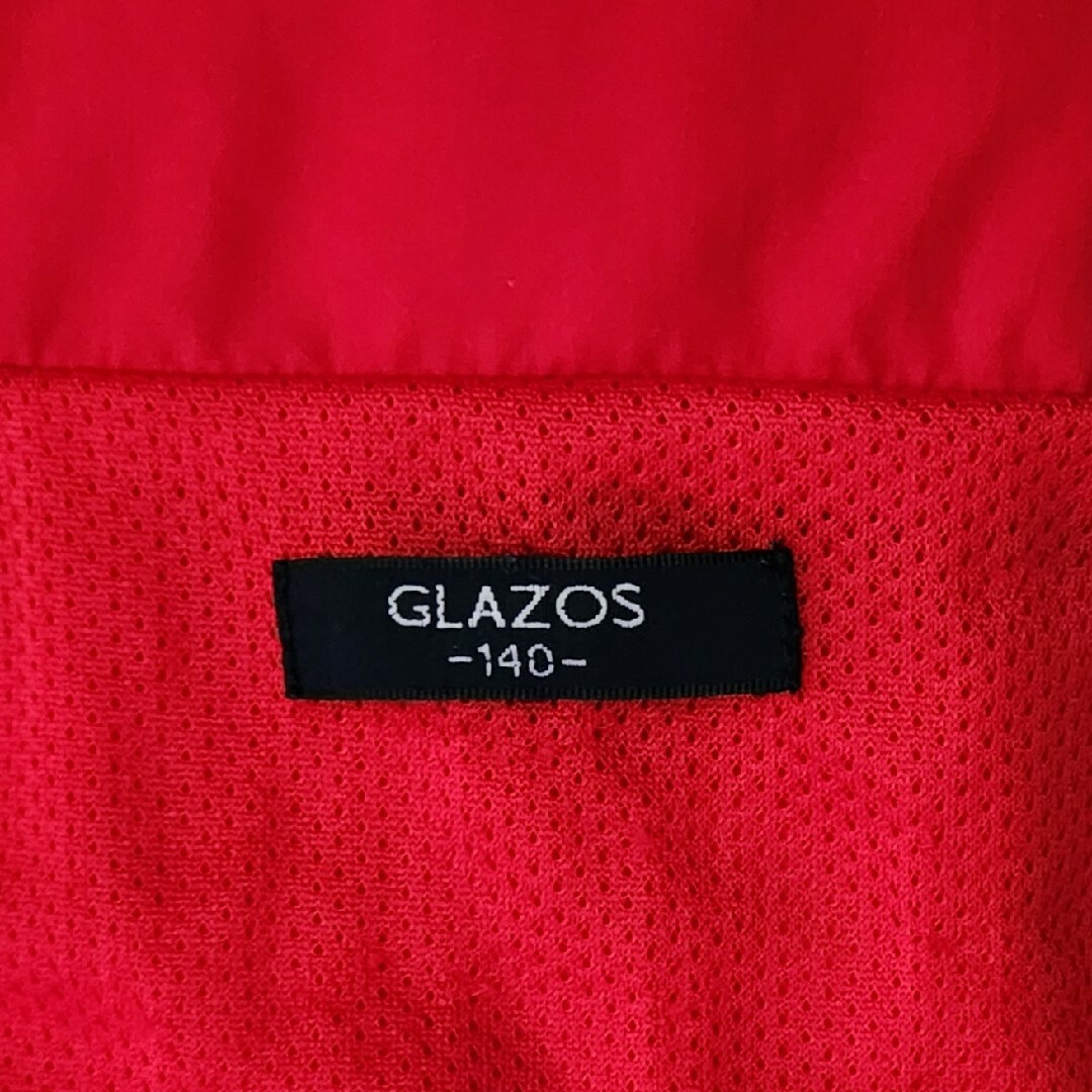 GLAZOS(グラソス)のグラソス GLAZOS パーカー ウインドブレーカー 140㎝ 紺×赤 used キッズ/ベビー/マタニティのキッズ服男の子用(90cm~)(ジャケット/上着)の商品写真