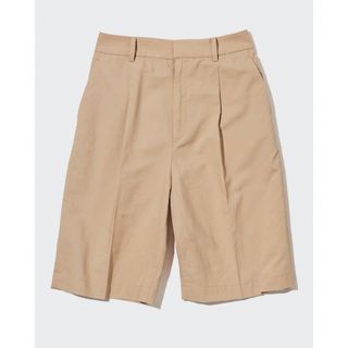 ユニクロ(UNIQLO)の【新品タグ付】ユニクロ　UNIQLO リネンブレンドバミューダパンツ丈25cm(ハーフパンツ)