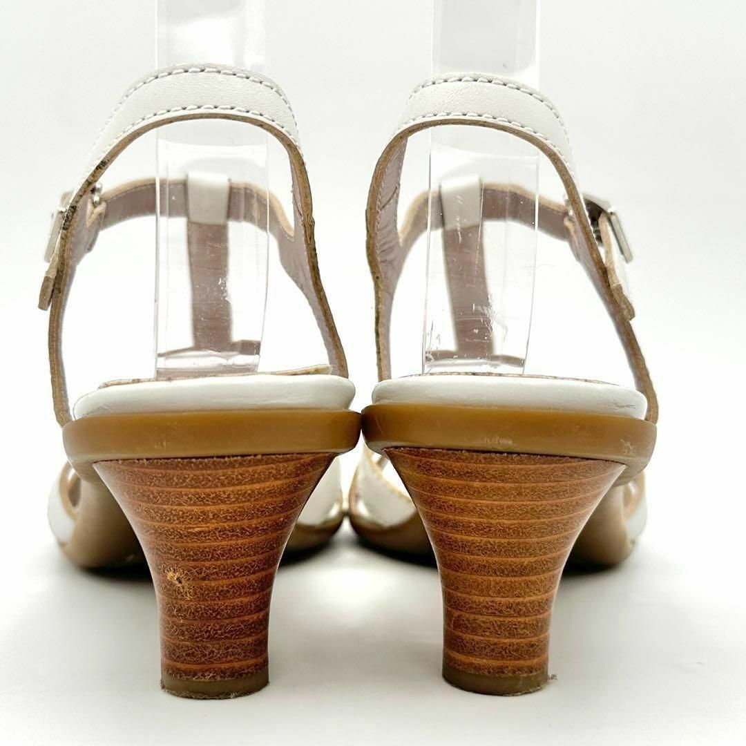 GINZA Kanematsu(ギンザカネマツ)の銀座かねまつ サンダル アンクルストラップ ホワイト 23㎝ レディースの靴/シューズ(サンダル)の商品写真