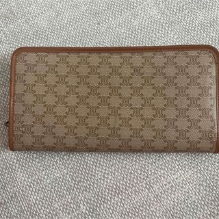 セリーヌ(celine)のセリーヌ　ベージュのロゴ長財布(財布)