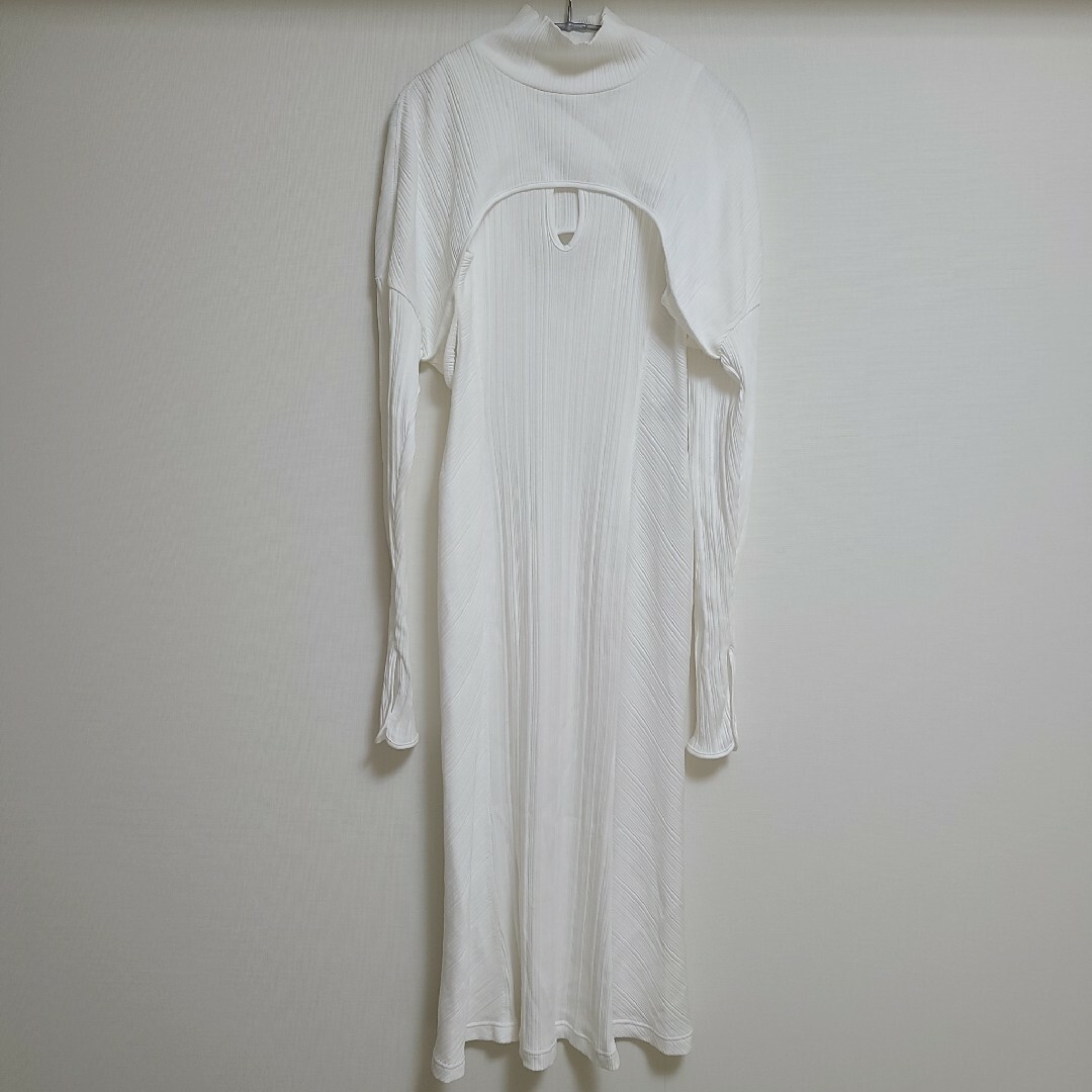 mame(マメ)のmame Random Ribbed Organic Cotton Dress レディースのワンピース(ロングワンピース/マキシワンピース)の商品写真