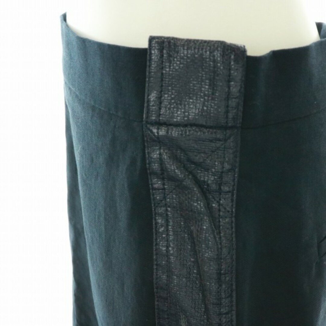 Max Mara(マックスマーラ)のマックスマーラ タイトスカート ミモレ ロング 異素材 切替 ライン 38 黒 レディースのスカート(ロングスカート)の商品写真