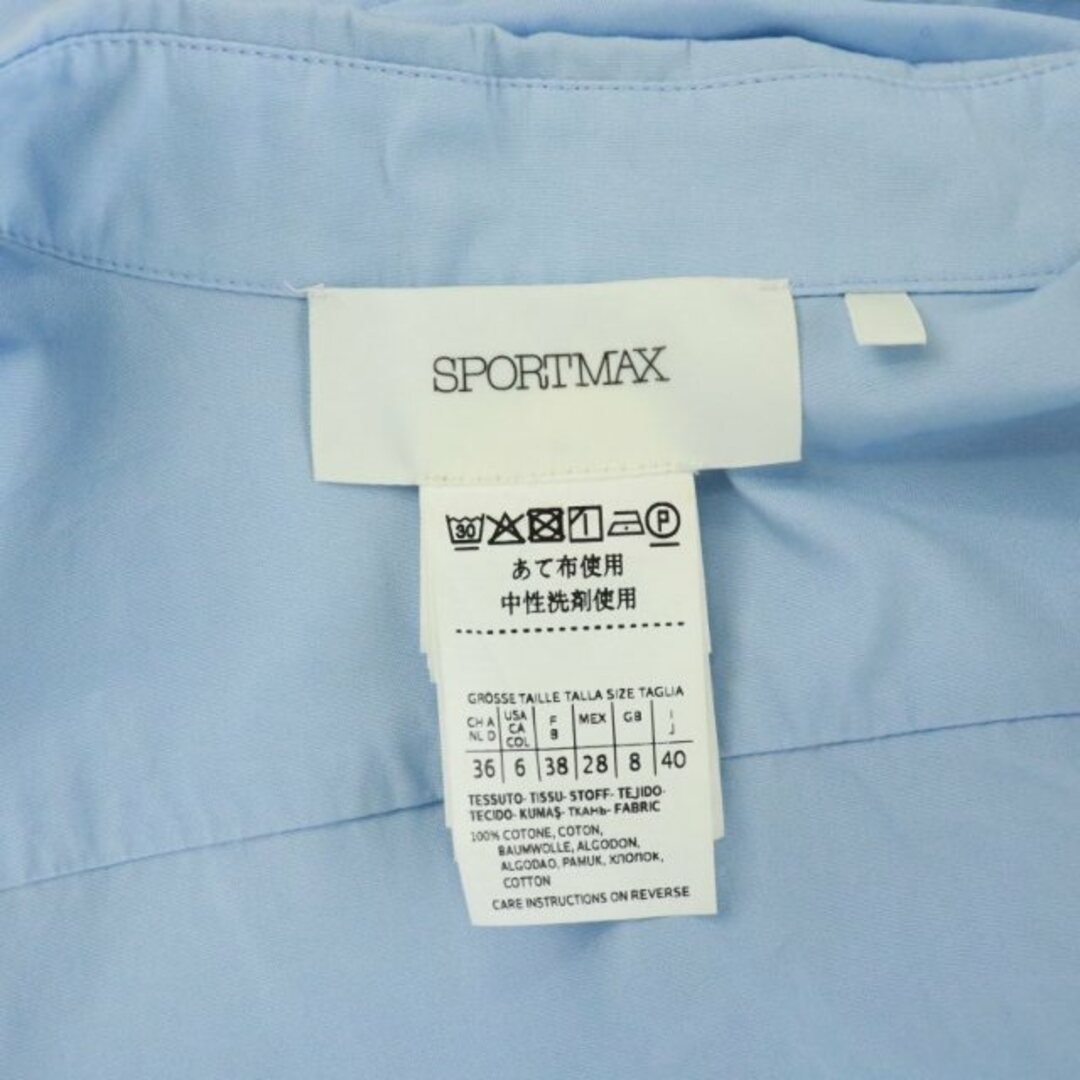 スポーツマックス マックスマーラ カジュアルシャツ ブラウス ショート 6 青 レディースのトップス(シャツ/ブラウス(長袖/七分))の商品写真