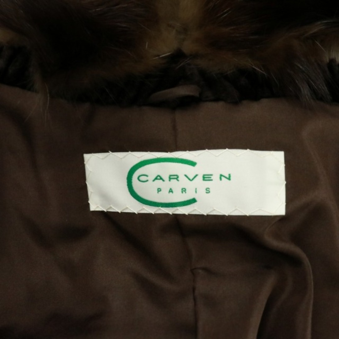 CARVEN(カルヴェン)のカルヴェン ミンクファーコート ショート ジャケット 9-11 M 茶 レディースのジャケット/アウター(毛皮/ファーコート)の商品写真