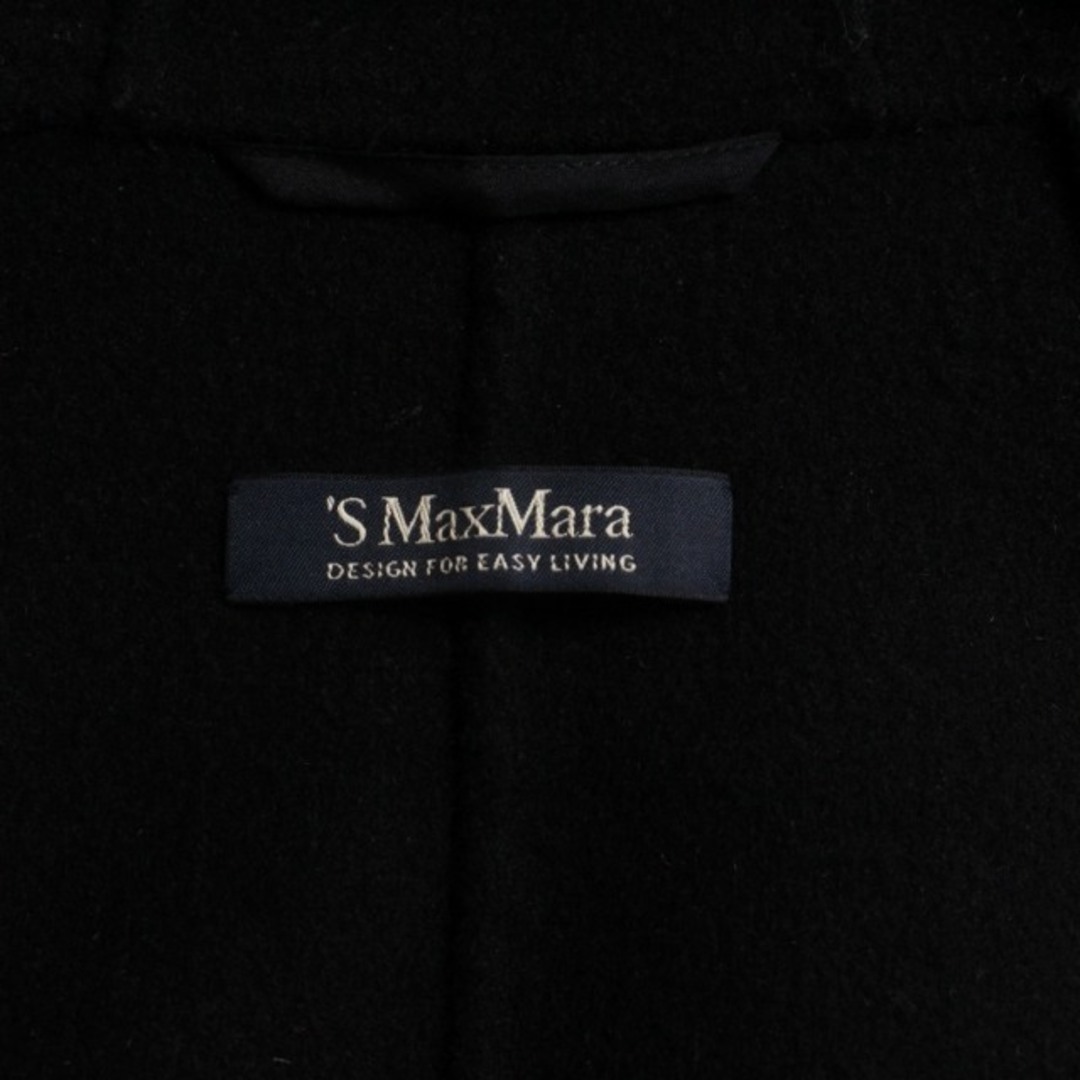 Sマックスマーラ ショートコート バイカラー ウール フード アウター S レディースのジャケット/アウター(その他)の商品写真