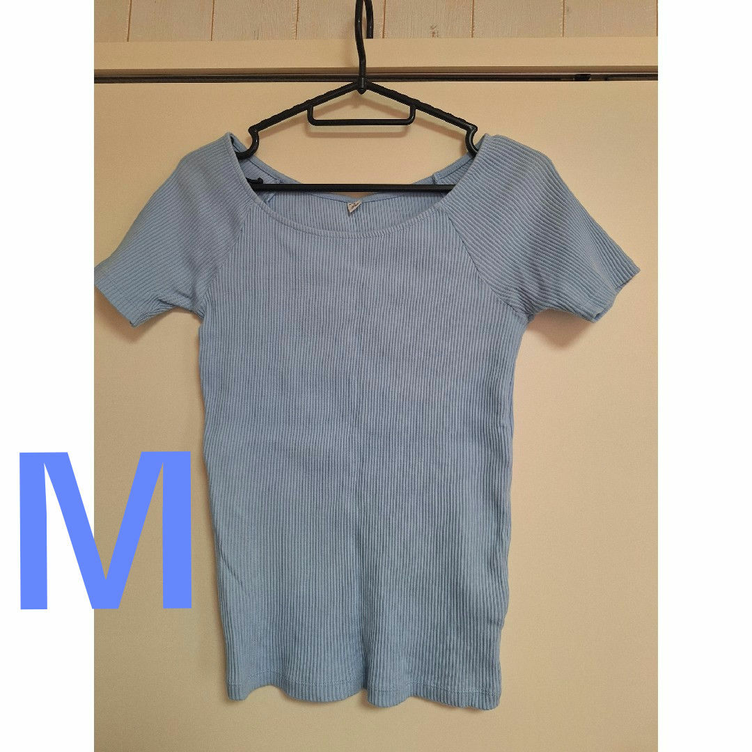 UNIQLO(ユニクロ)のリブバレエネックTシャツ レディースのトップス(Tシャツ(半袖/袖なし))の商品写真