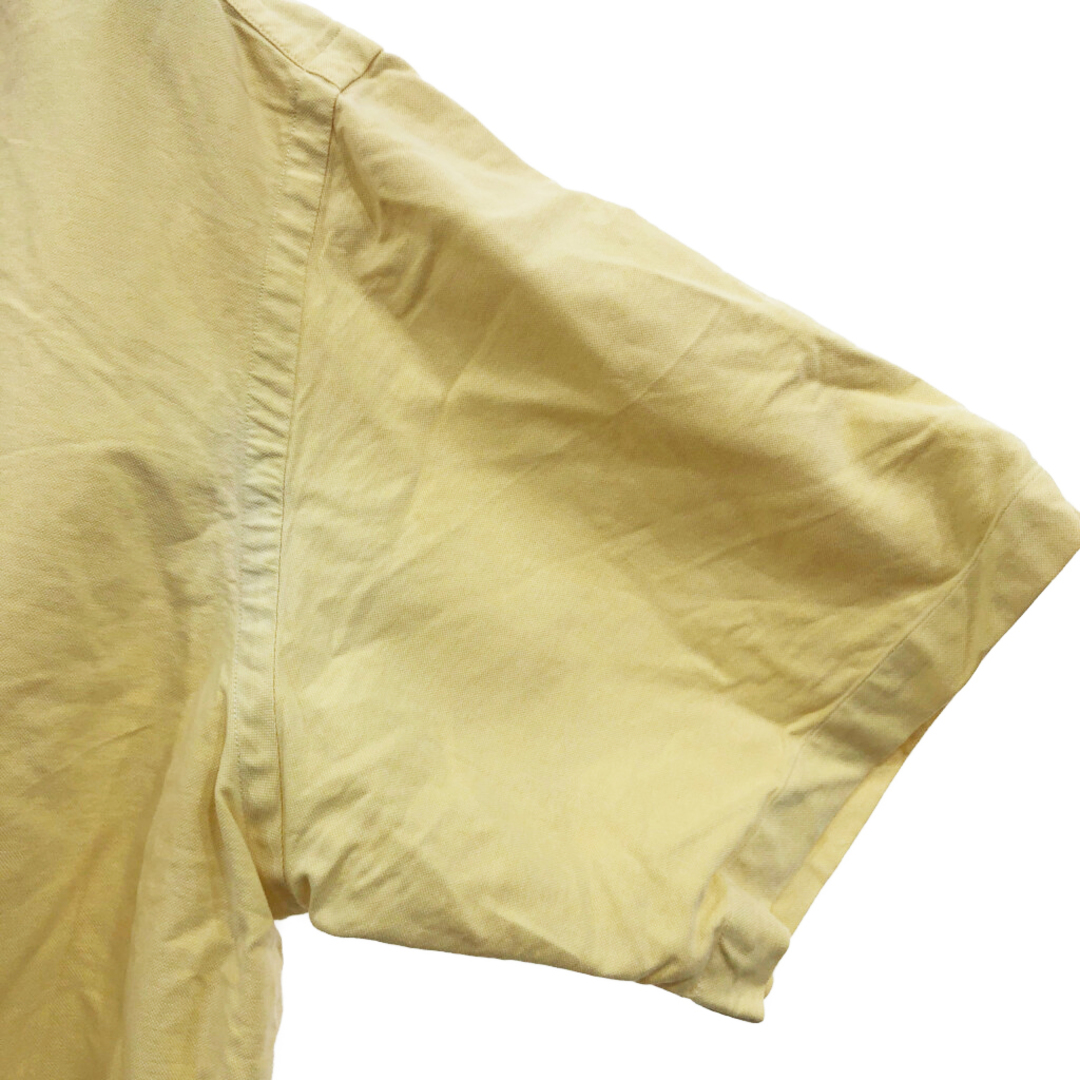 90年代 RALPH LAUREN ラルフローレン BLAIRE ボタンダウン 半袖シャツ イエロー (メンズ XL) 中古 古着 Q6598 メンズのトップス(シャツ)の商品写真