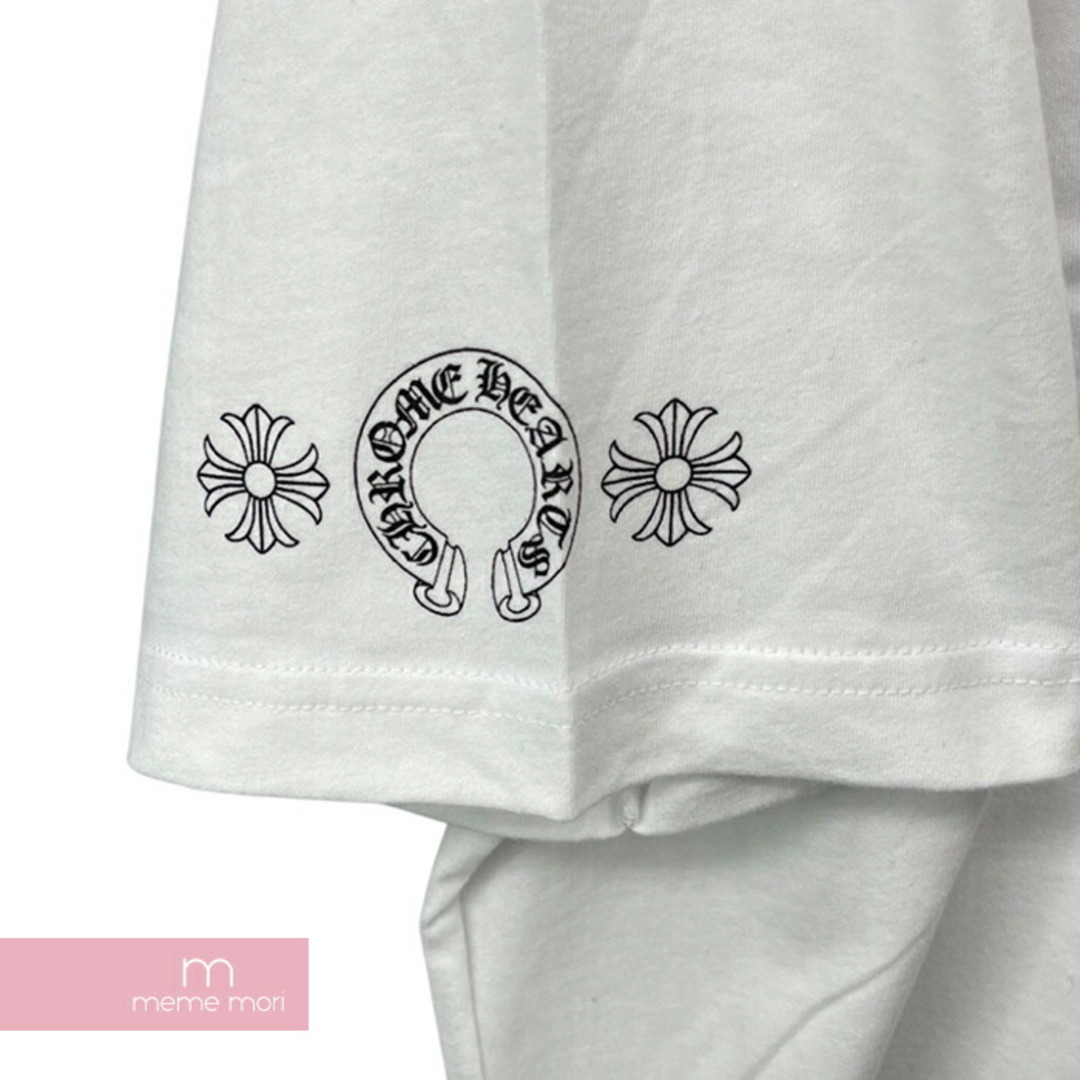 Chrome Hearts(クロムハーツ)のCHROME HEARTS Multicolor Back Horseshoe Tee クロムハーツ マルチカラーバックホースシューTシャツ 半袖カットソー ポケT バックプリント ホワイト サイズL 【240513】【中古-B】【me04】 メンズのトップス(Tシャツ/カットソー(半袖/袖なし))の商品写真