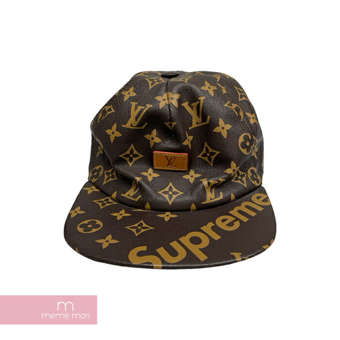 Supreme(シュプリーム)のSupreme × Louis Vuitton 2017AW LV 5-Panel Hat MP1879 シュプリーム×ルイヴィトン LV5パネルキャップ 総柄ロゴ モノグラム 帽子 レザーストラップバックキャップ ブラウン サイズTU【240513】【中古-A】【me04】 メンズの帽子(キャップ)の商品写真