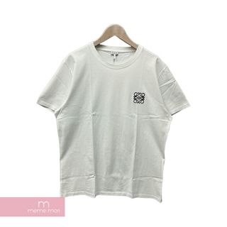 ロエベ(LOEWE)のLOEWE 2022SS Anagram Embroidery Tee H2179680CR ロエベ アナグラムエンブロイダリーTシャツ 半袖カットソー ロゴ刺繍 ホワイト サイズXL 【240514】【中古-A】【me04】(Tシャツ/カットソー(半袖/袖なし))