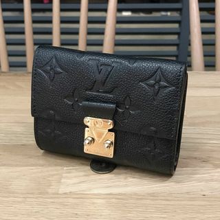 ルイヴィトン(LOUIS VUITTON)の超美品 ルイヴィトン 現行 アンプラント ポルトフォイユメティスコンパクト 黒(財布)