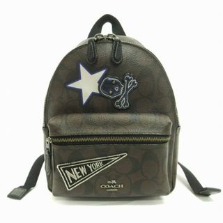 コーチ(COACH)のコーチ リュック ミニ シグネチャー スカル F11795 ダークブラウン(リュック/バックパック)